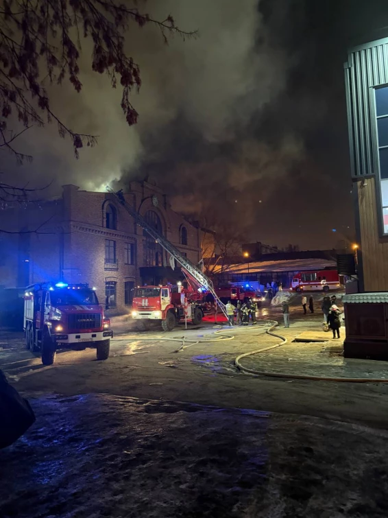 Пожар в общественной бане “Городские парильни” в Тюмени